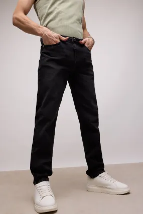 Black Charcoal Men's Slim Jeans