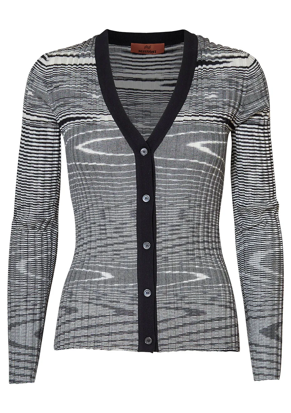 Black White Silk Cardigan