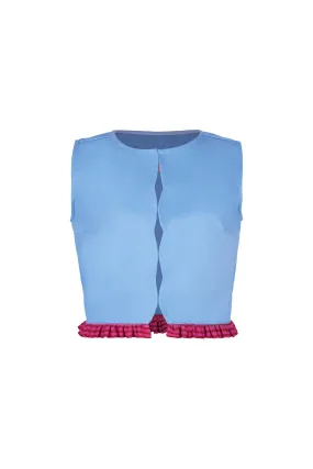 Blue Bugambilia Top