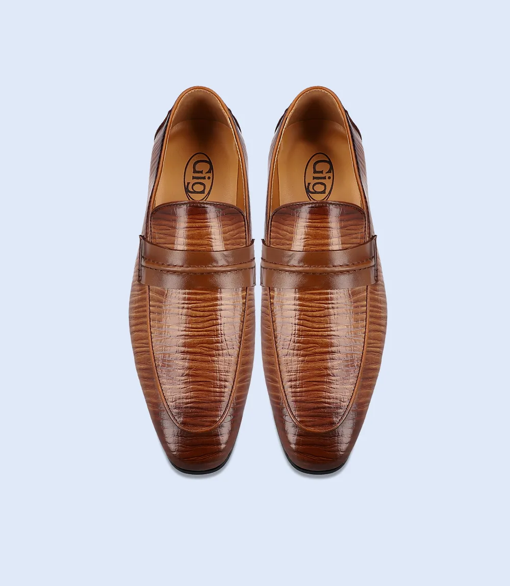 BM4159-KHAKI-Men Formal Slip-on's