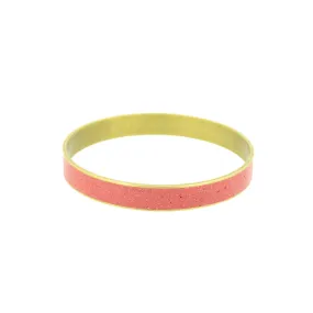 Broad Gauge Bangle Bracelet BRASS   CONCRETE Red