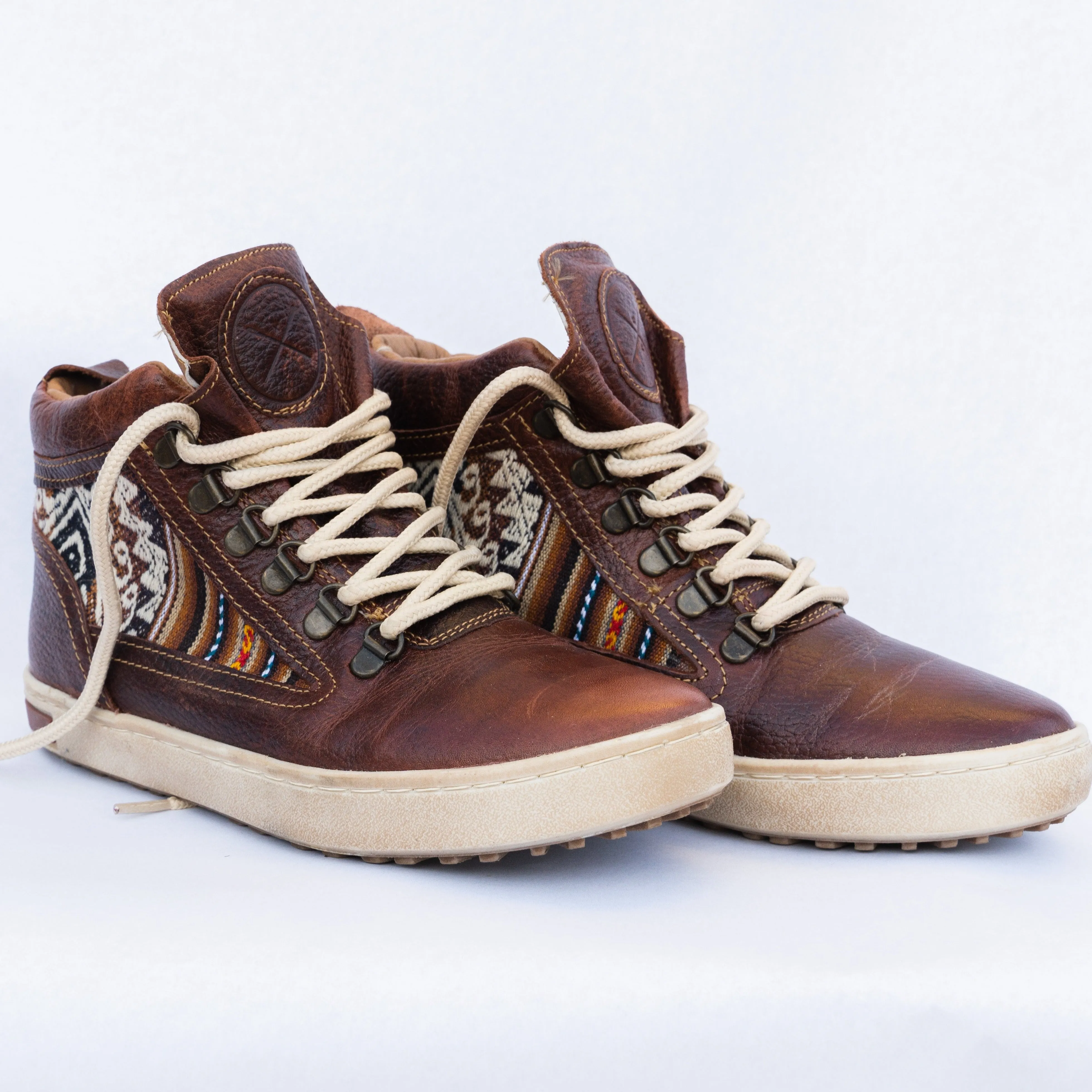 Brown Leather Camping Boot