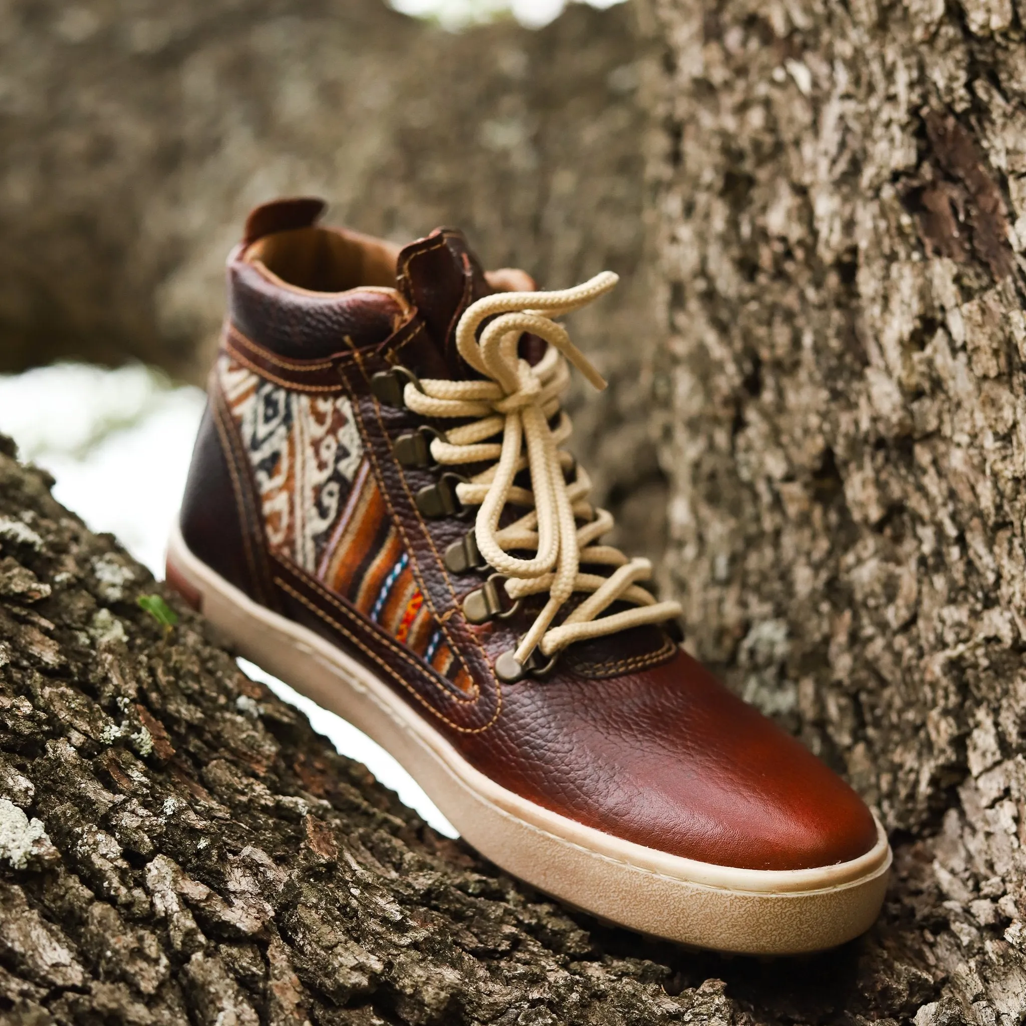 Brown Leather Camping Boot