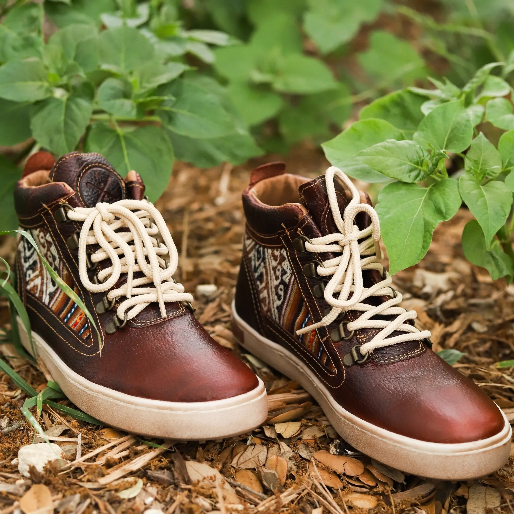 Brown Leather Camping Boot