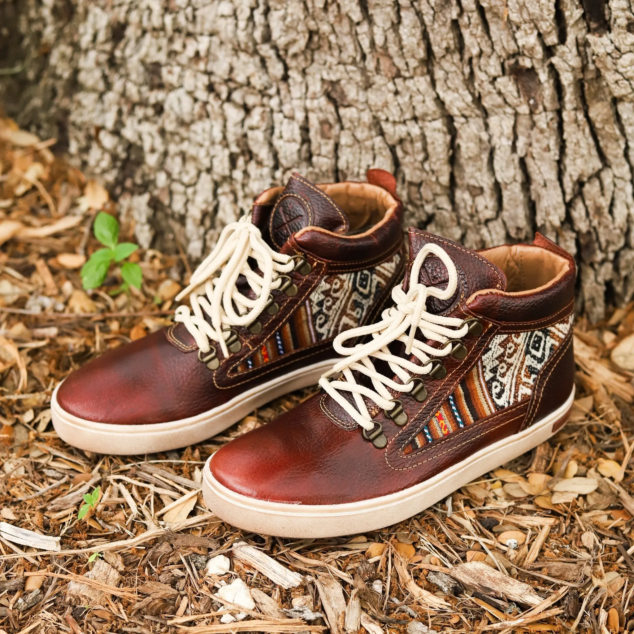 Brown Leather Camping Boot