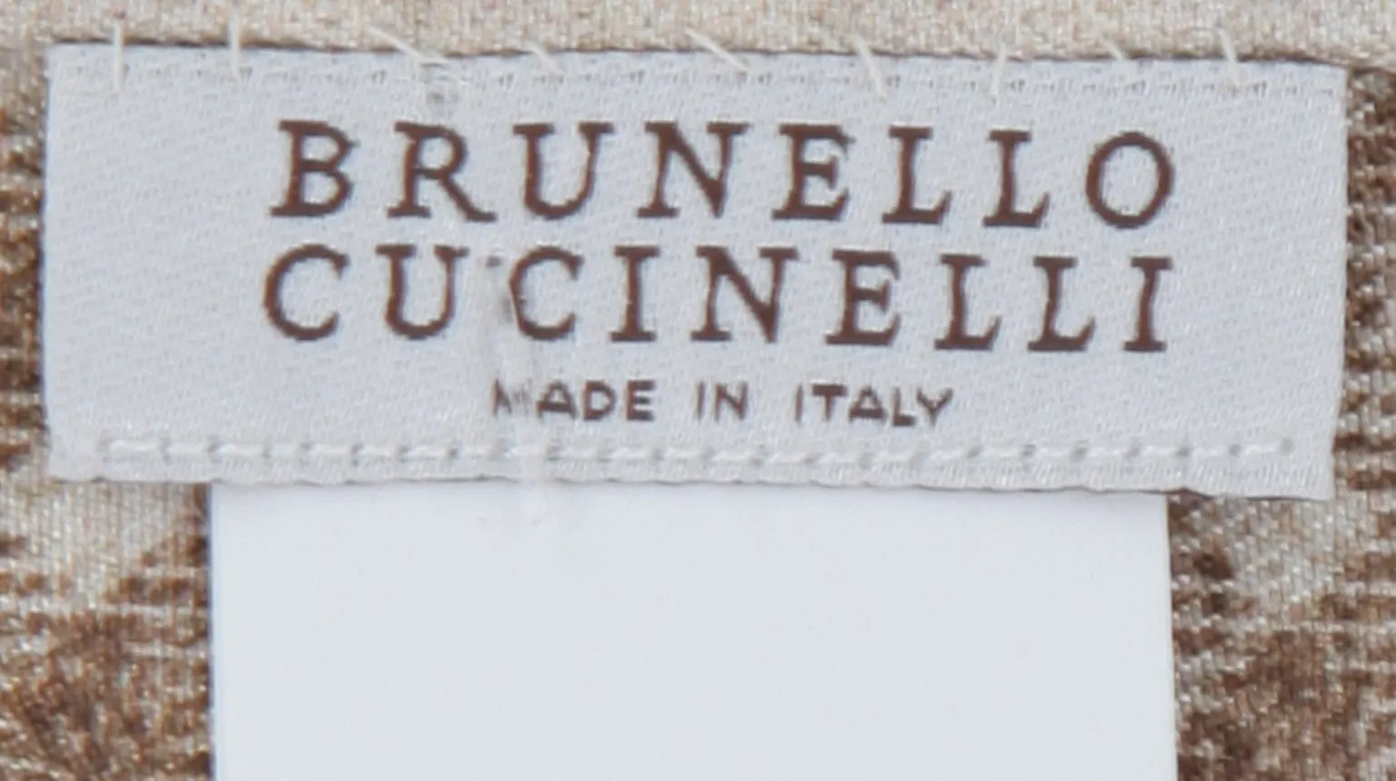 Brunello Cucinelli Light Brown Silk Pocket Square