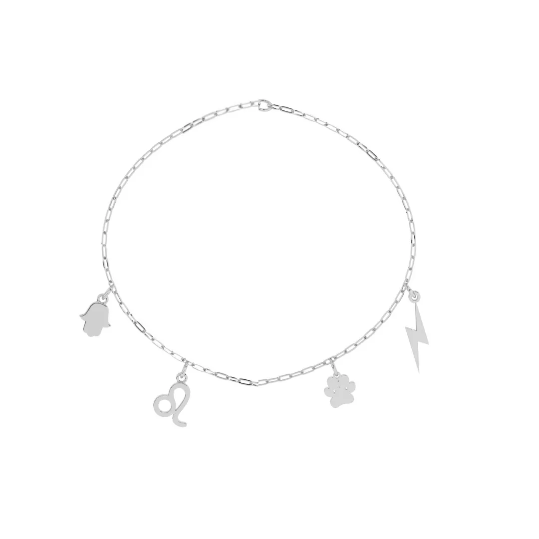 Build Your Own Three Charm Bracelet | Sterling Silver