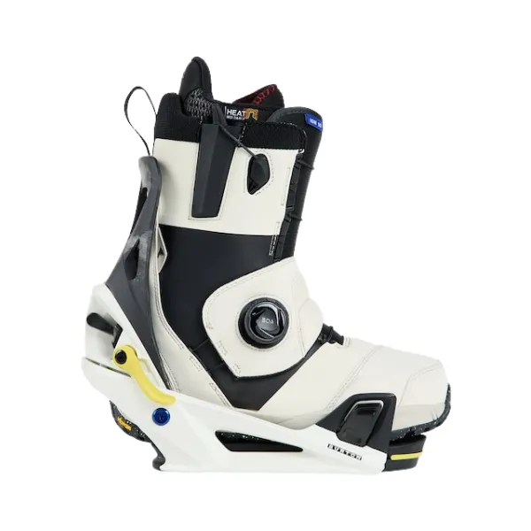 Burton 2024 Men's Step On Re:Flex Snowboard Bindings - White/Graphic