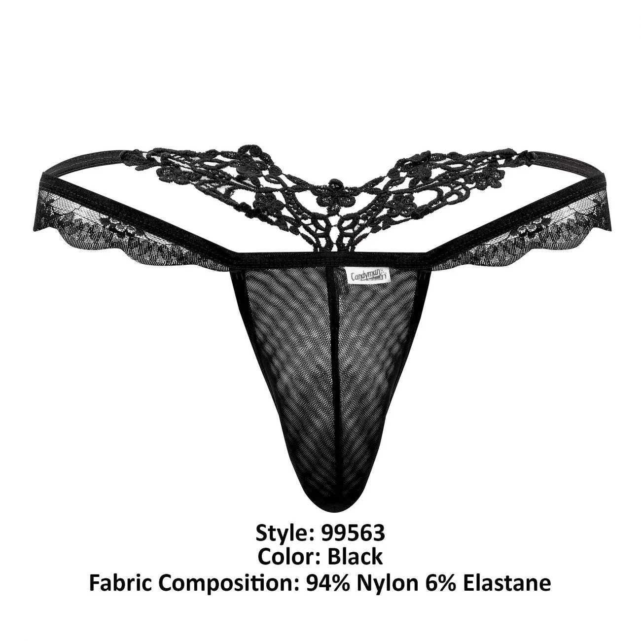 CandyMan Mesh-Lace G-String