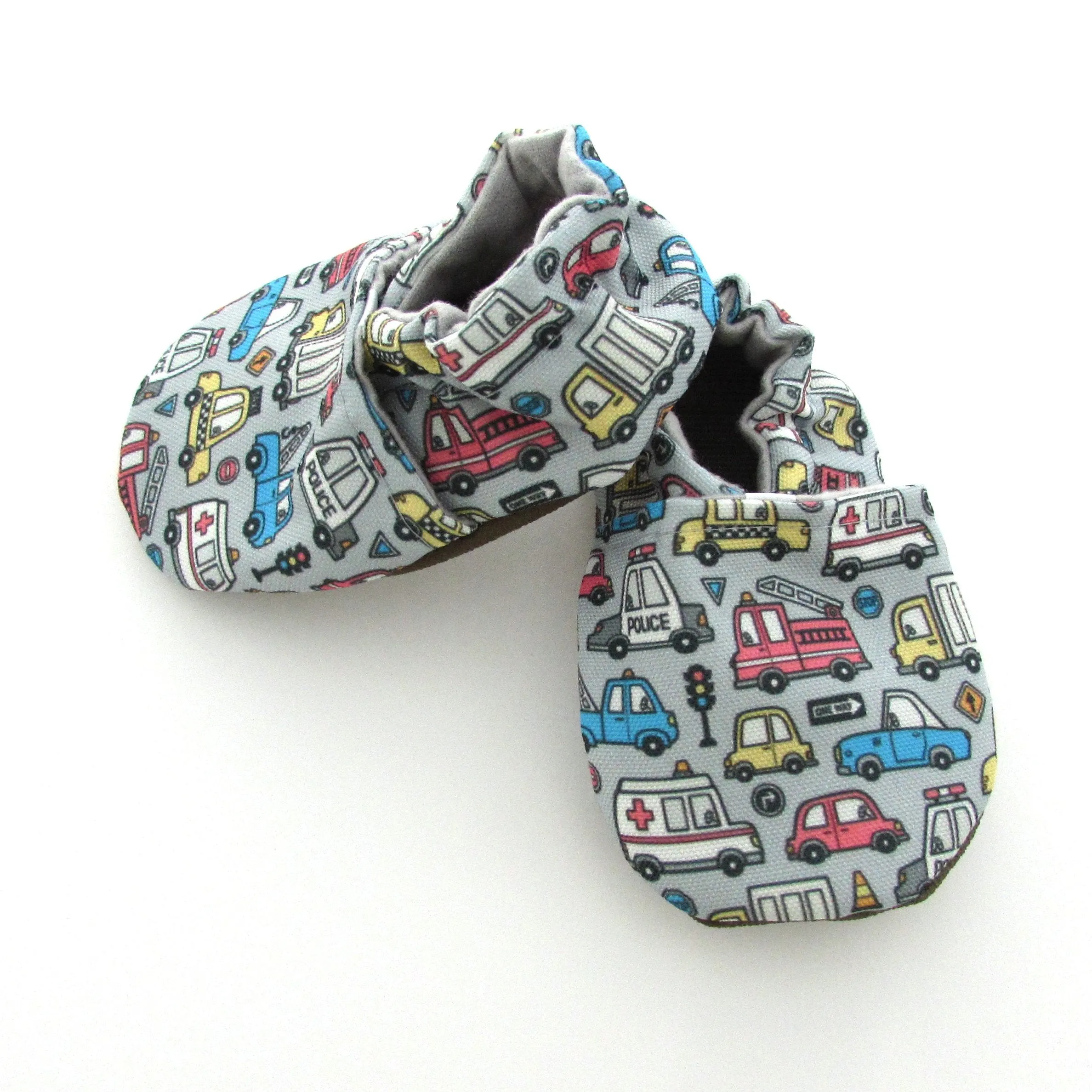 Cars and Trucks Canvas Baby Shoes