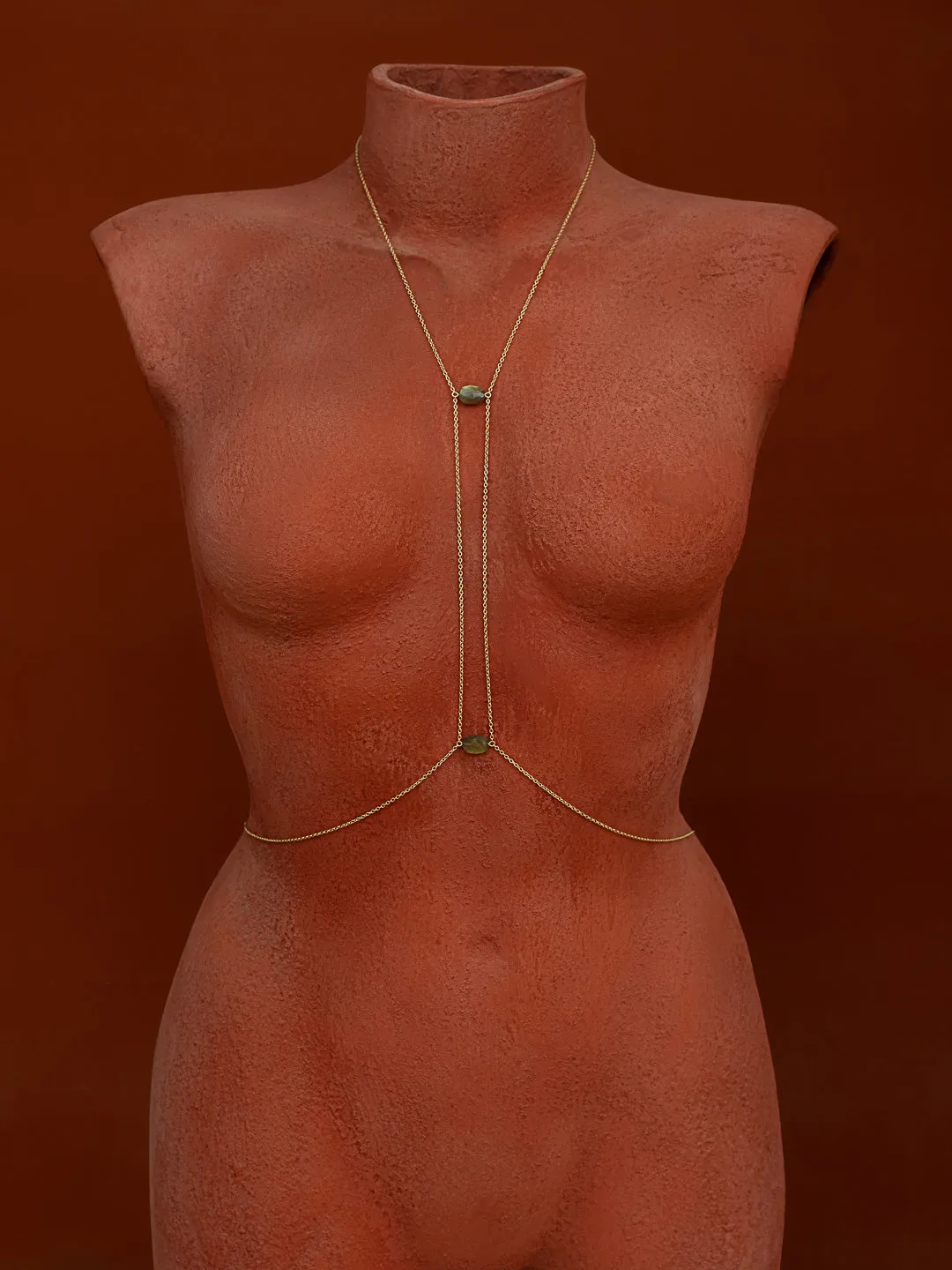 Center Point Gemstone Body Chain