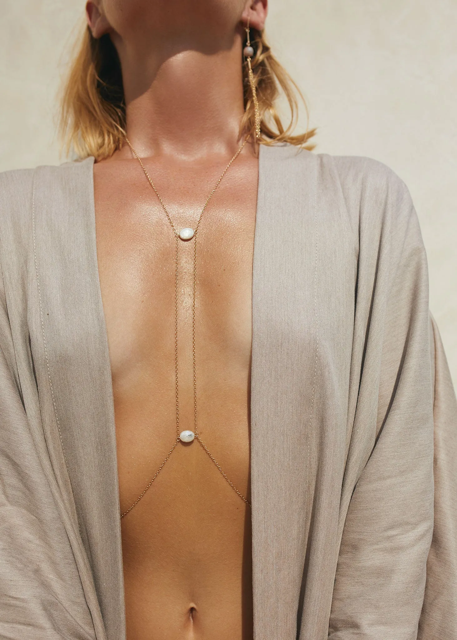 Center Point Gemstone Body Chain