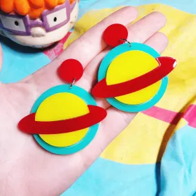 Chuckie Finster Saturn Shirt Dangle Earrings