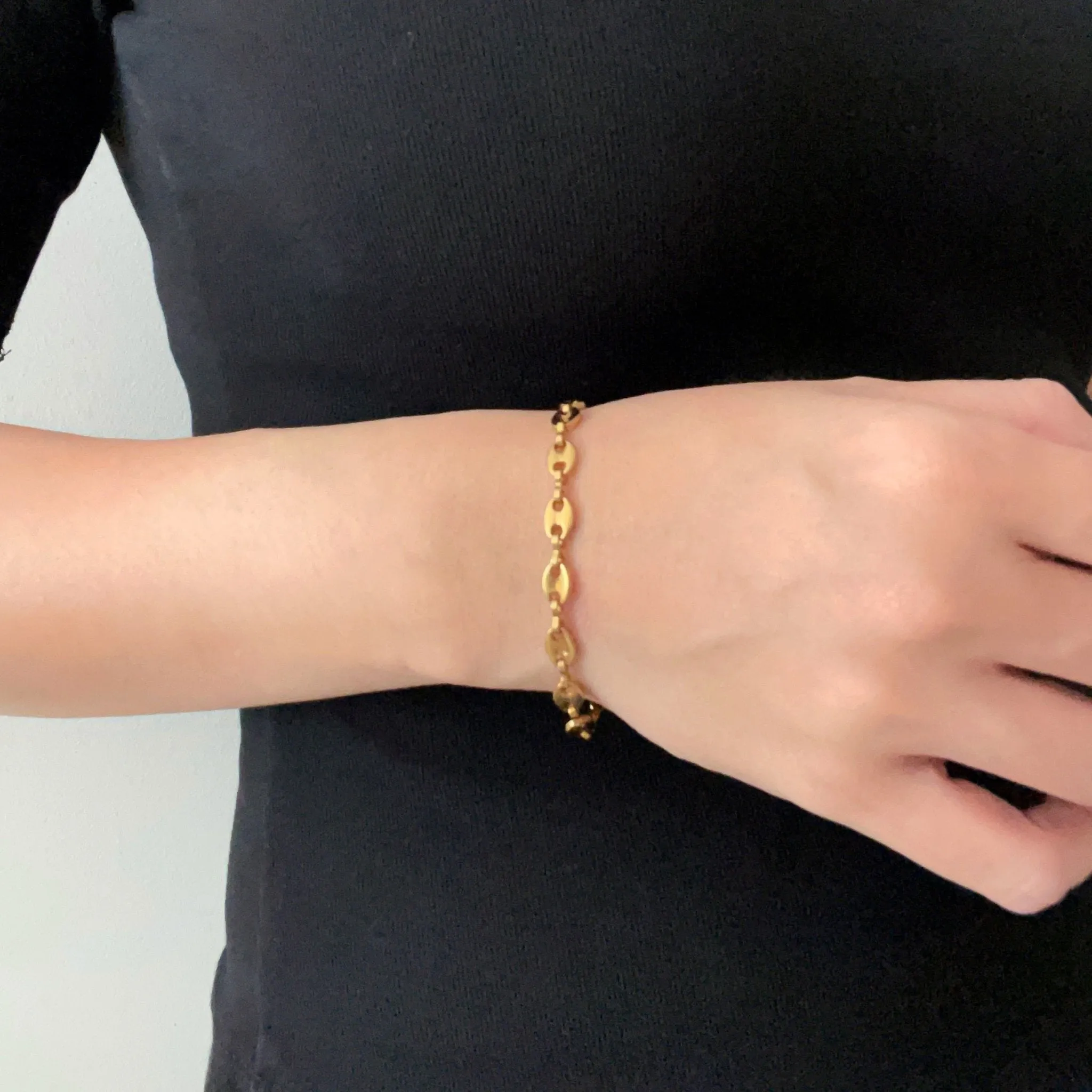 Coffee Bean Bracelet - Gold