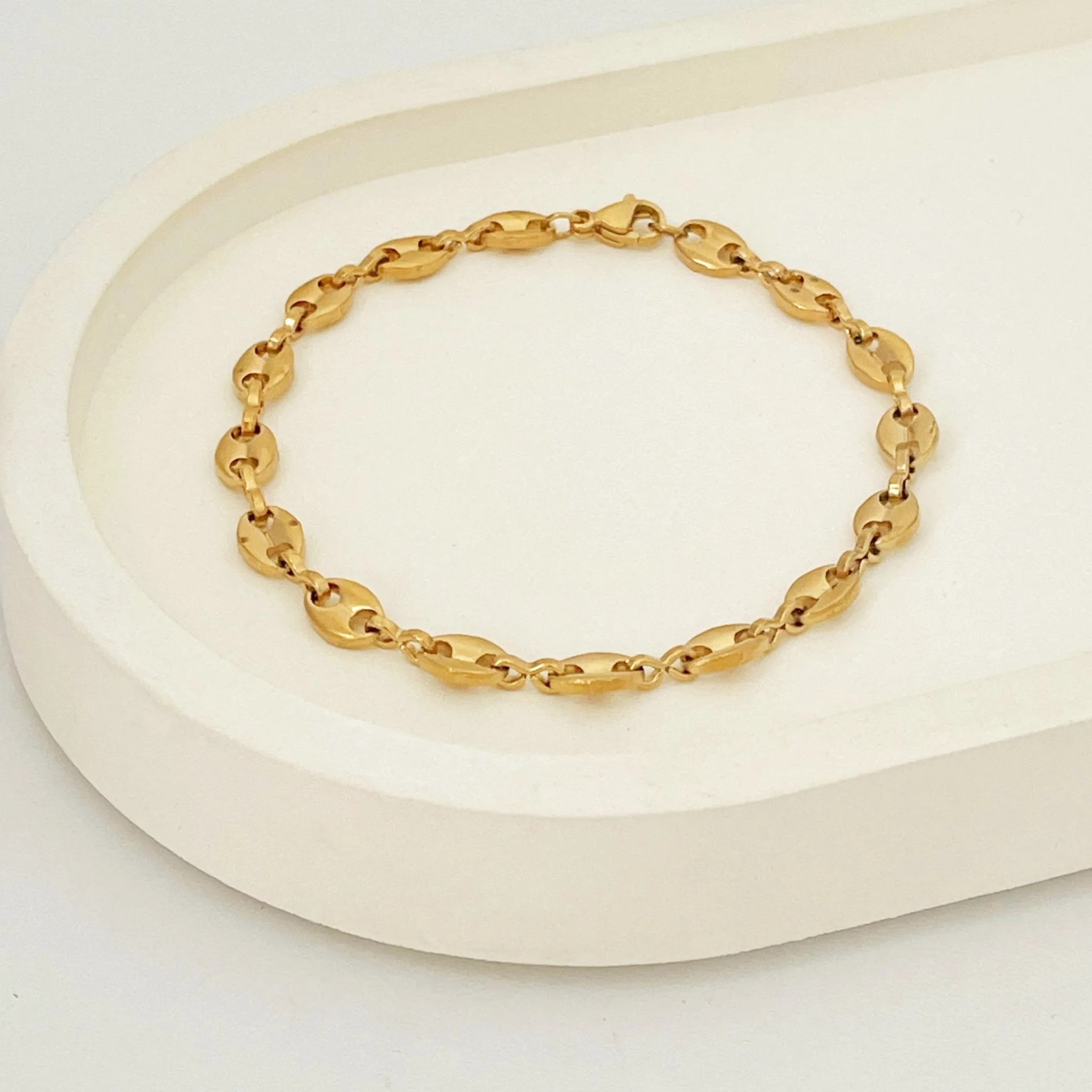 Coffee Bean Bracelet - Gold