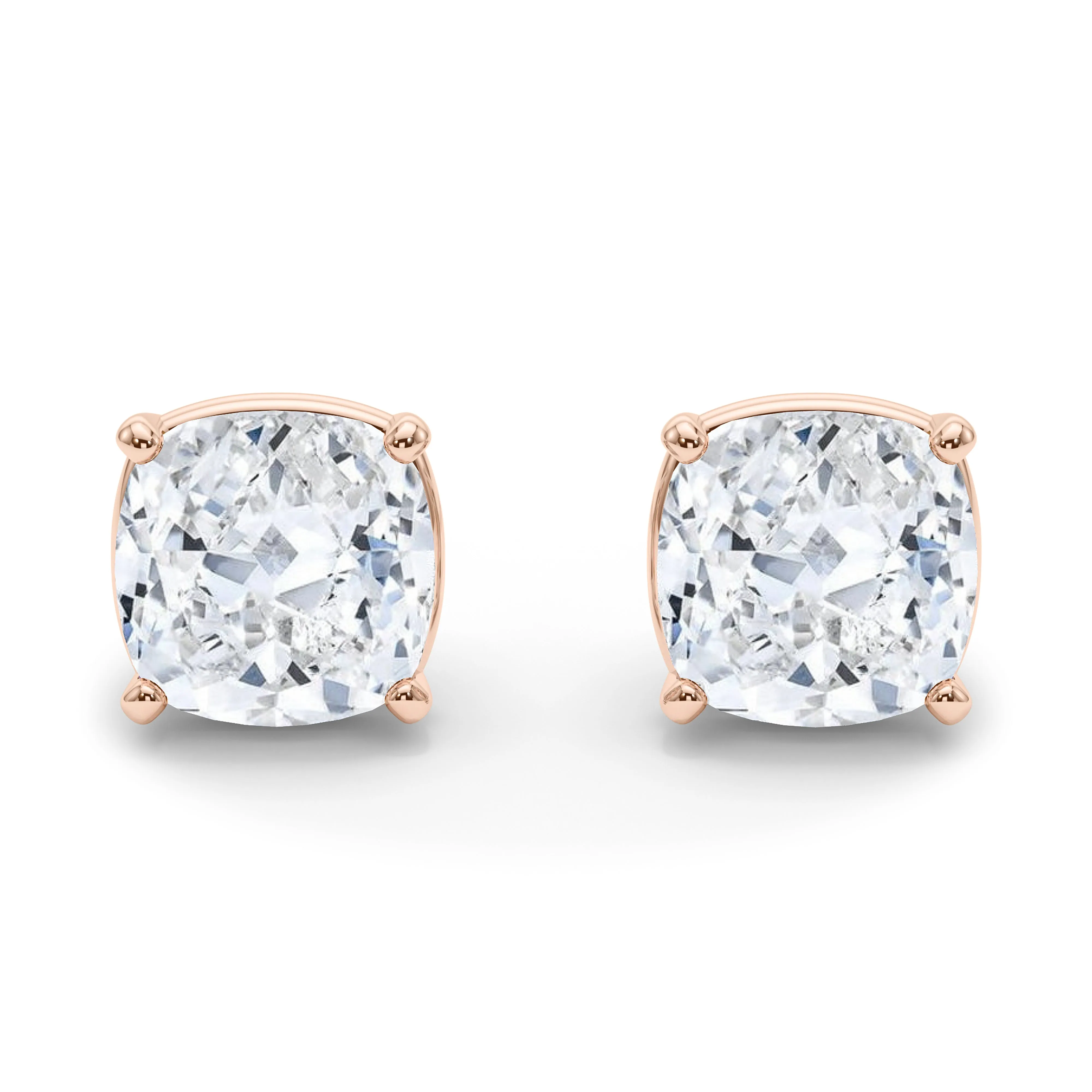 Cushion Cut Diamond Stud Earrings