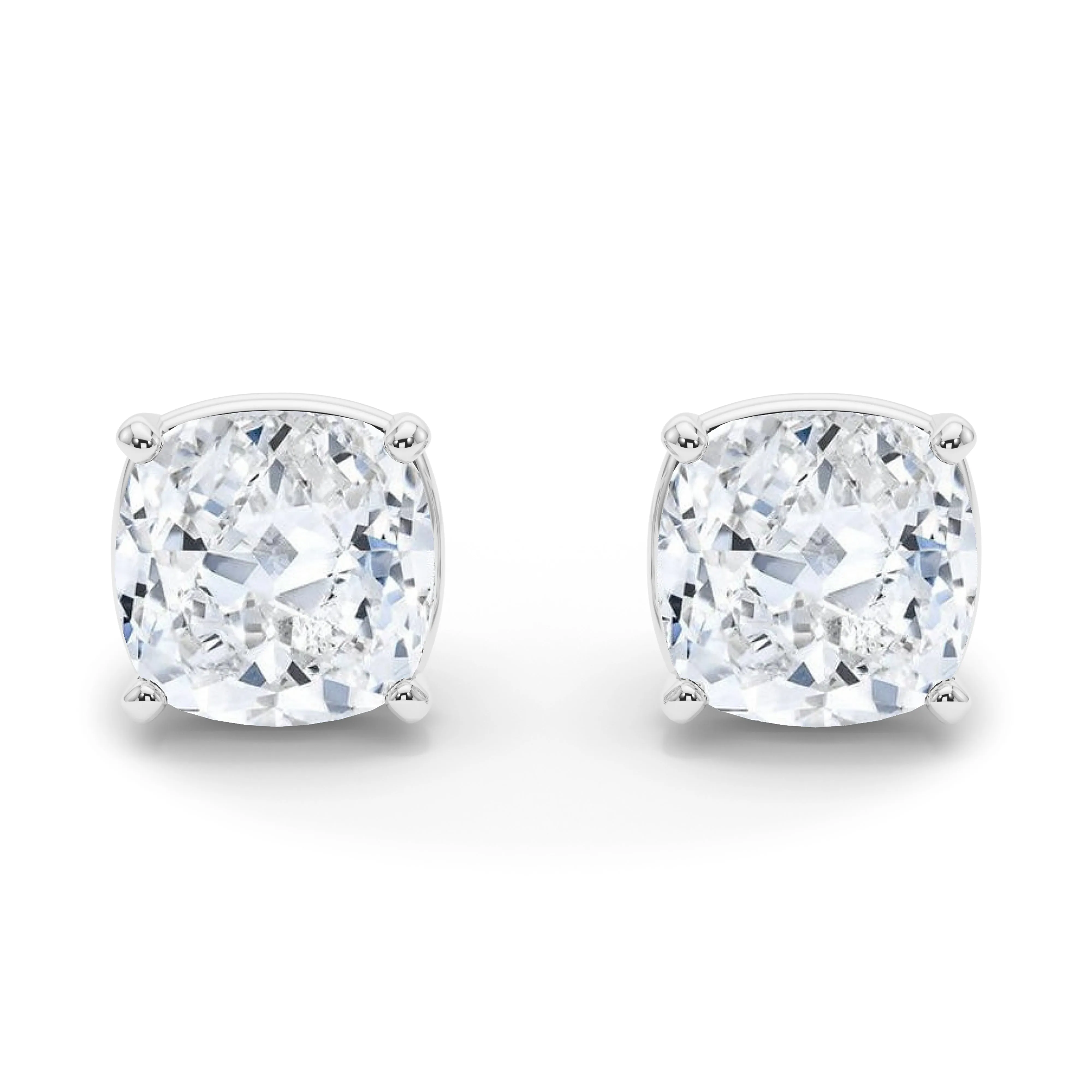 Cushion Cut Diamond Stud Earrings