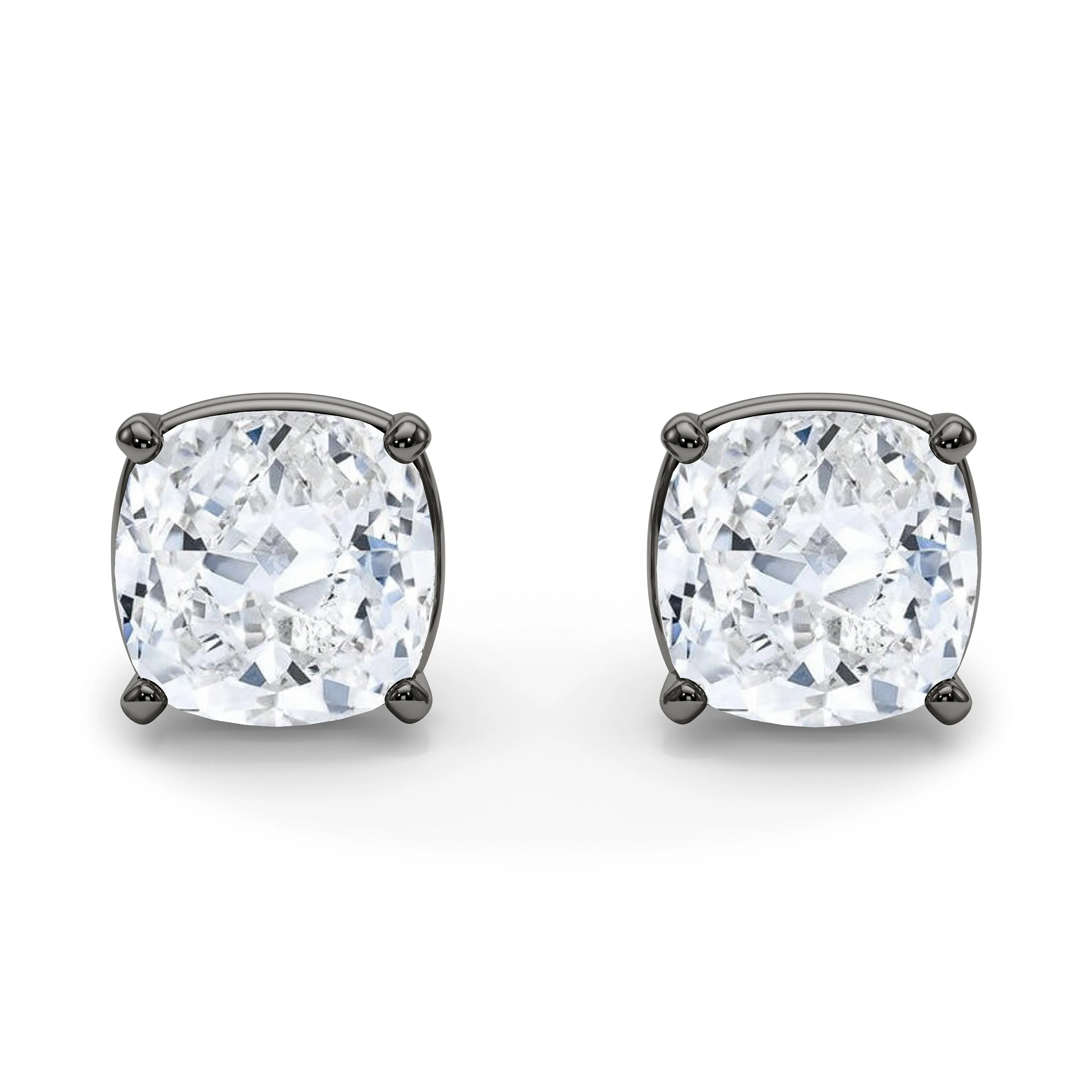 Cushion Cut Diamond Stud Earrings