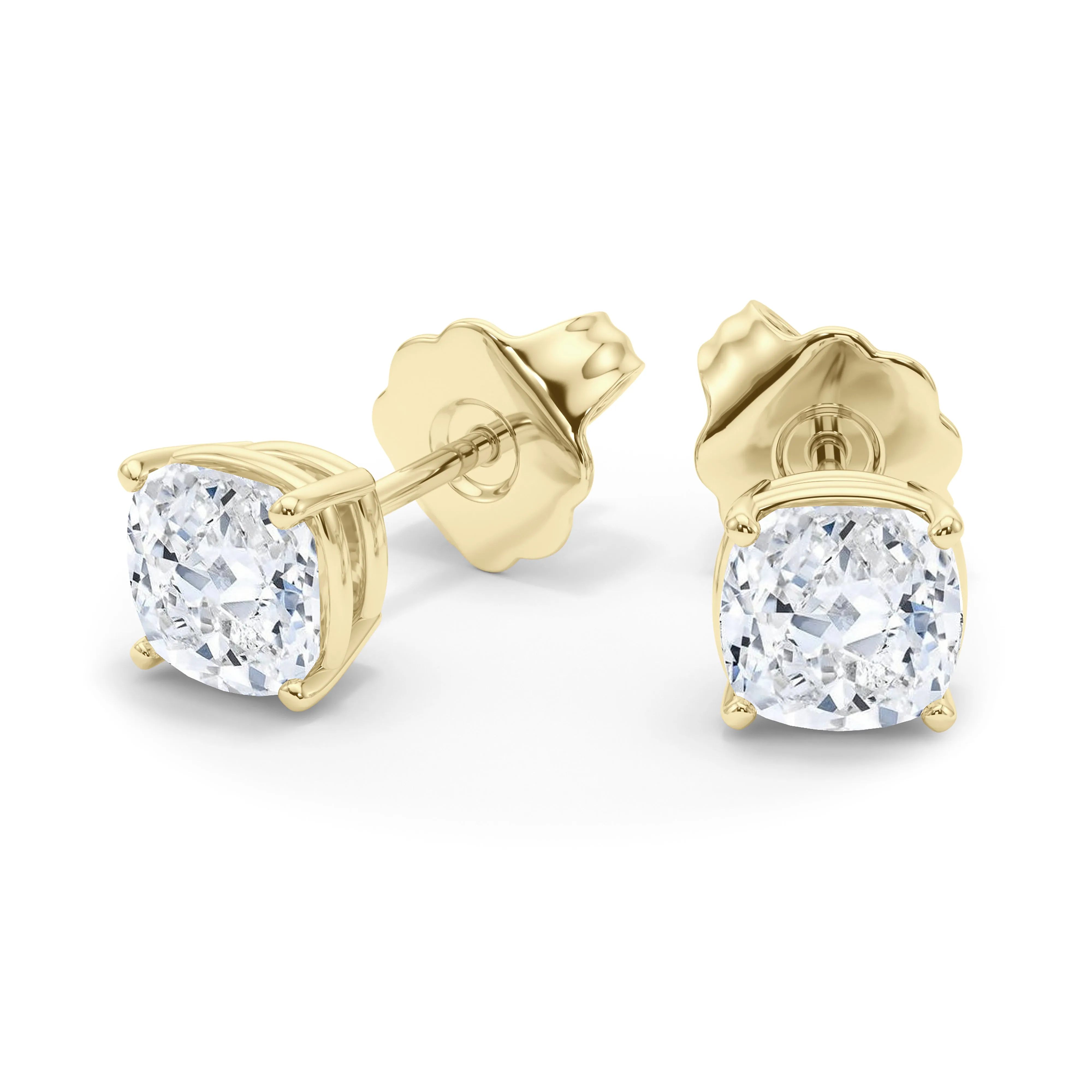 Cushion Cut Diamond Stud Earrings