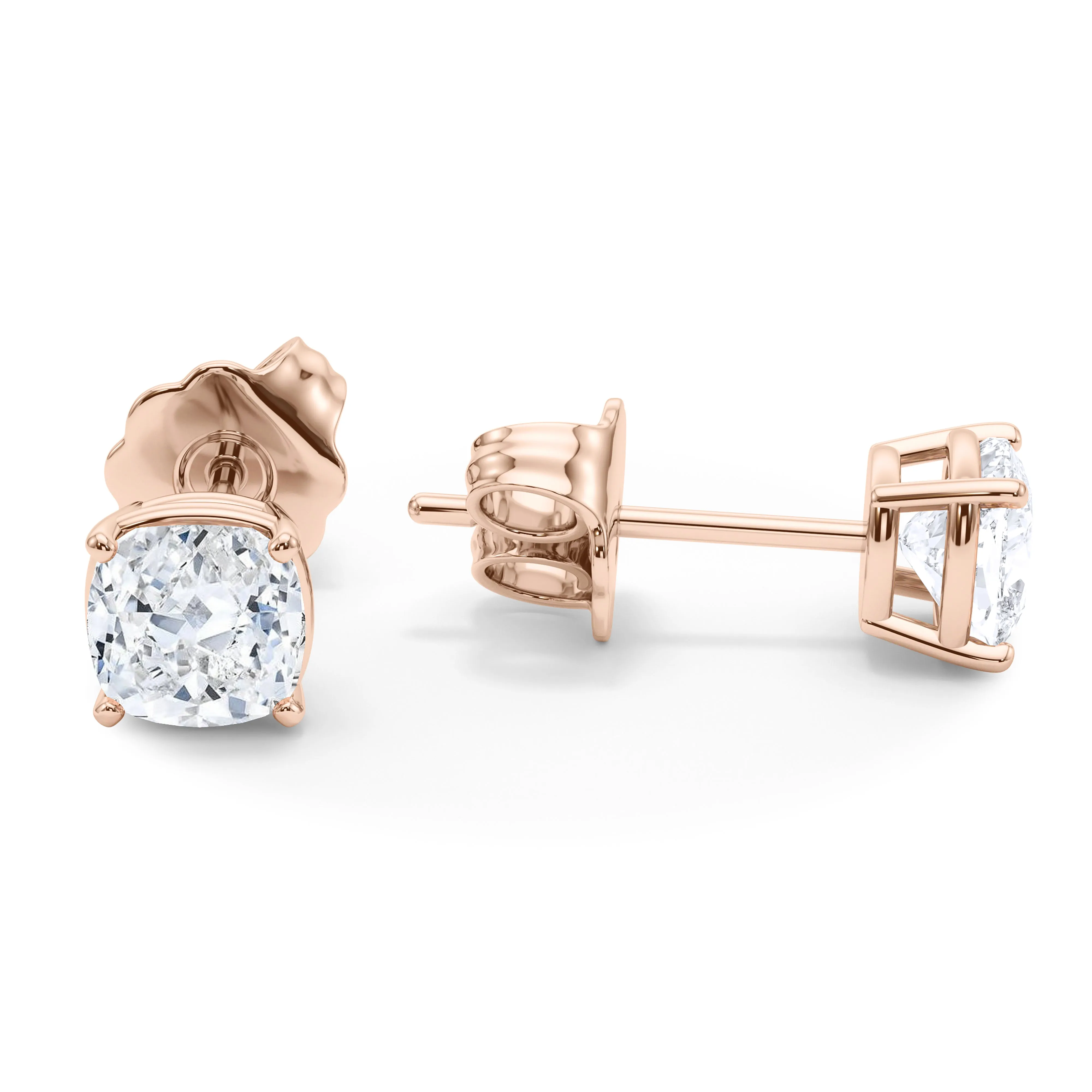 Cushion Cut Diamond Stud Earrings