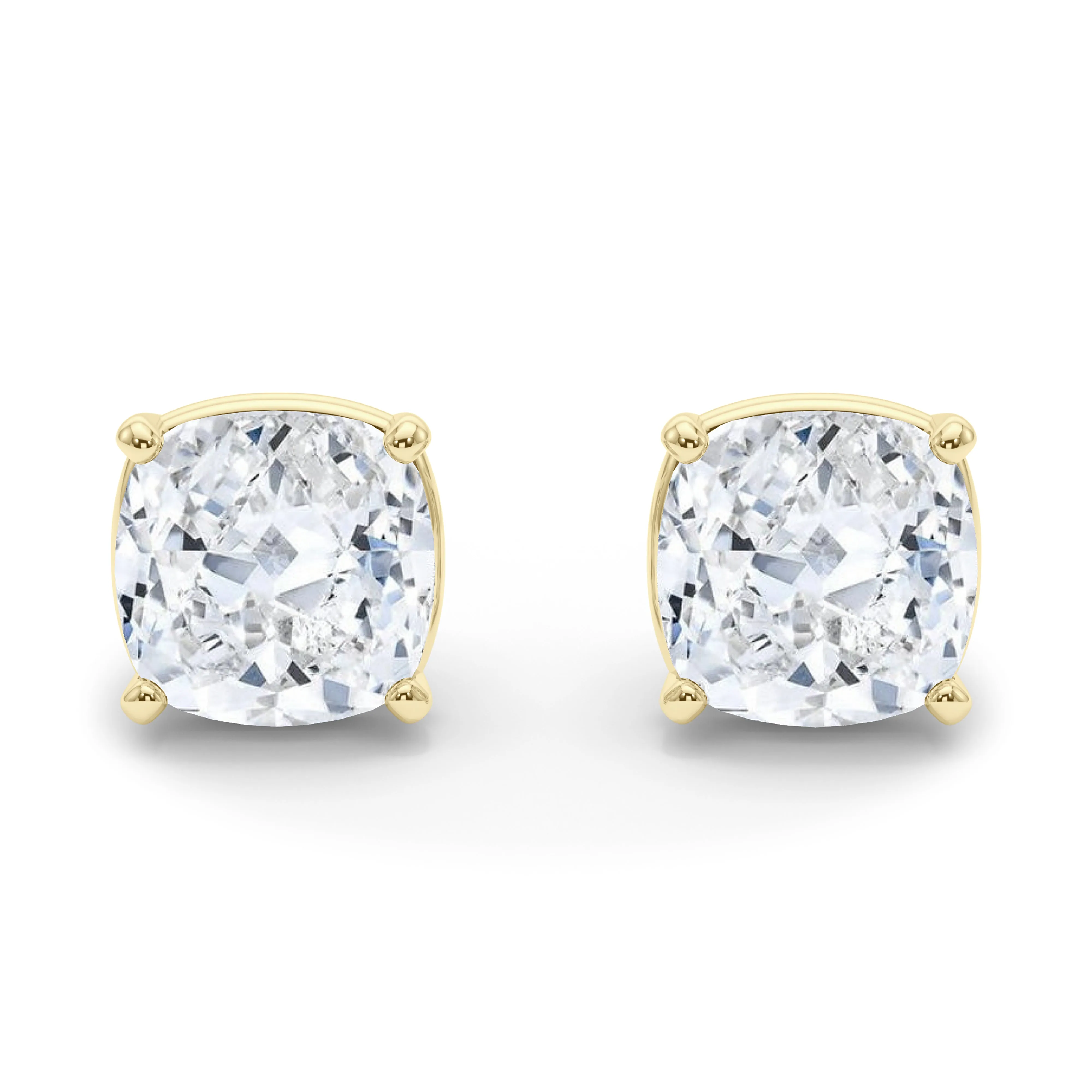 Cushion Cut Diamond Stud Earrings