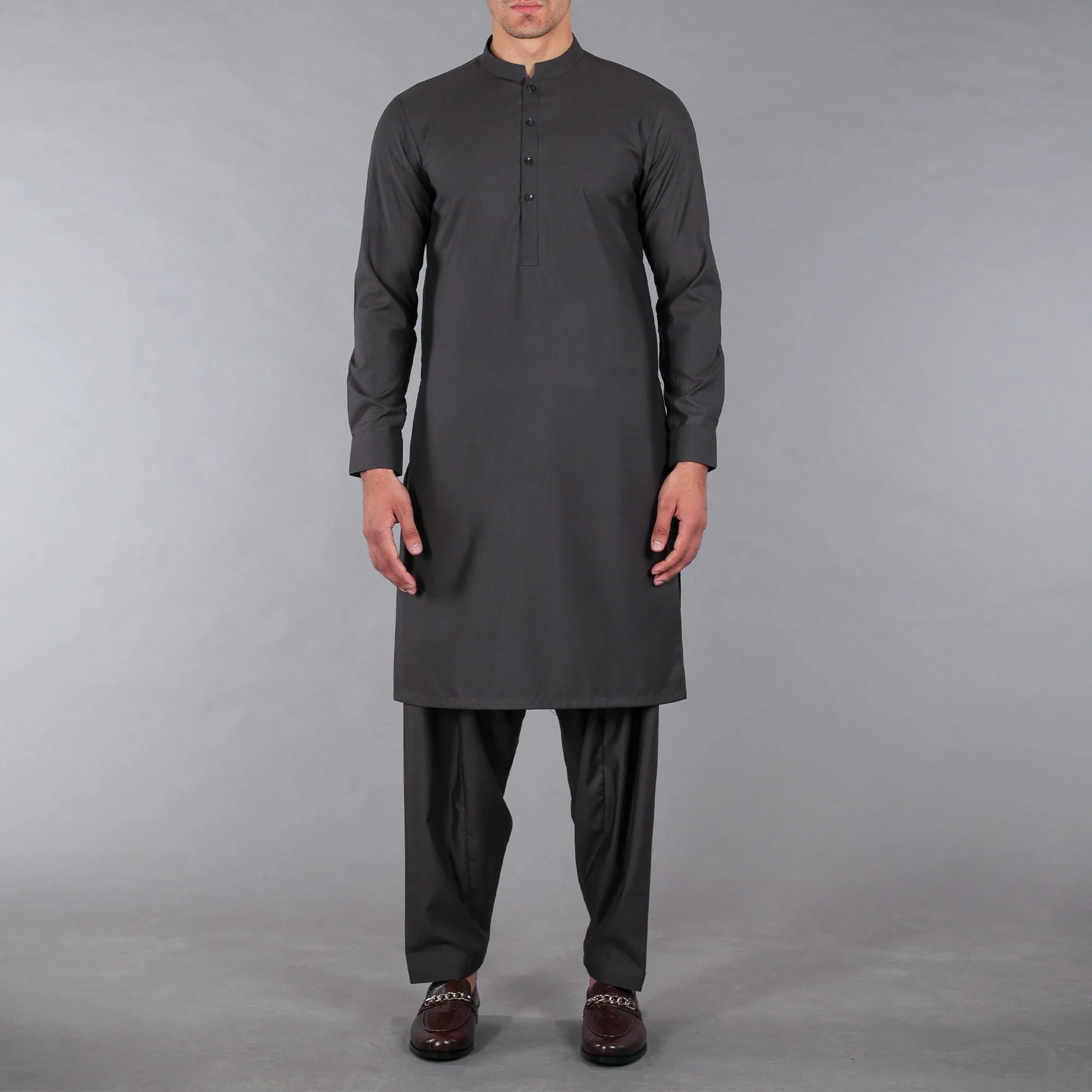 Dark Grey Shalwar Qameez