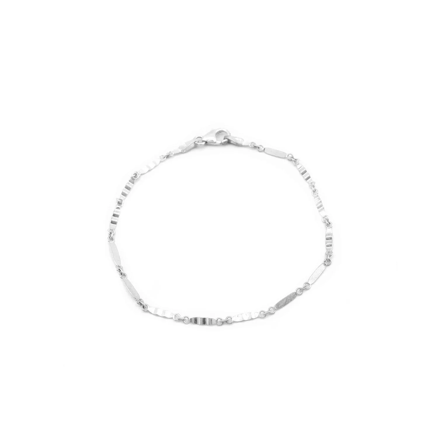 Diamond Cut Linked Beads Bracelet