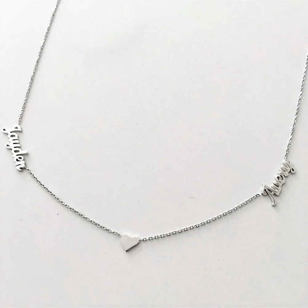 Double Names Heart Necklace