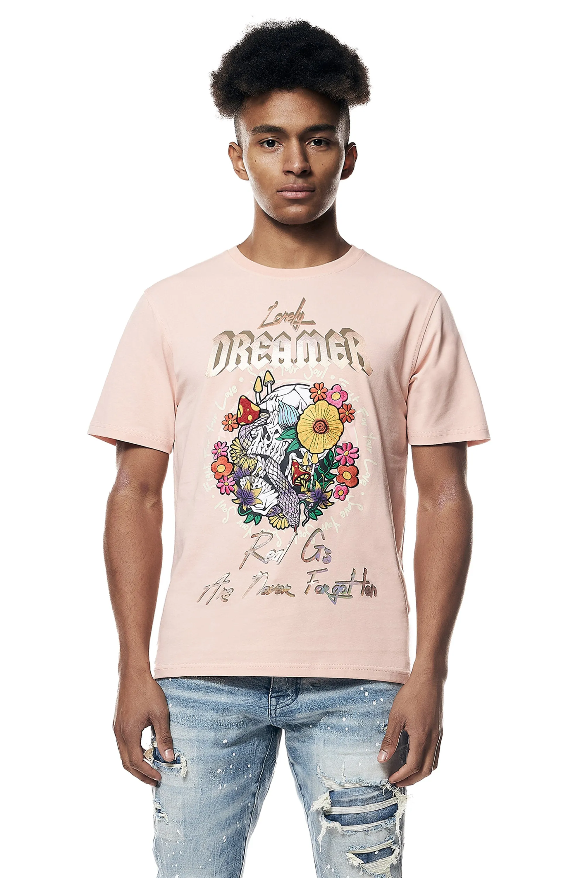 Dreamer Graphic Tee - Peach