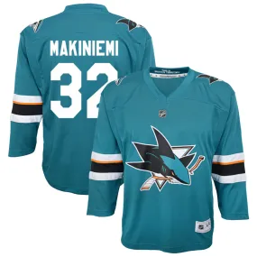 Eetu Makiniemi San Jose Sharks Youth 2021/22 Home Replica Jersey - Teal