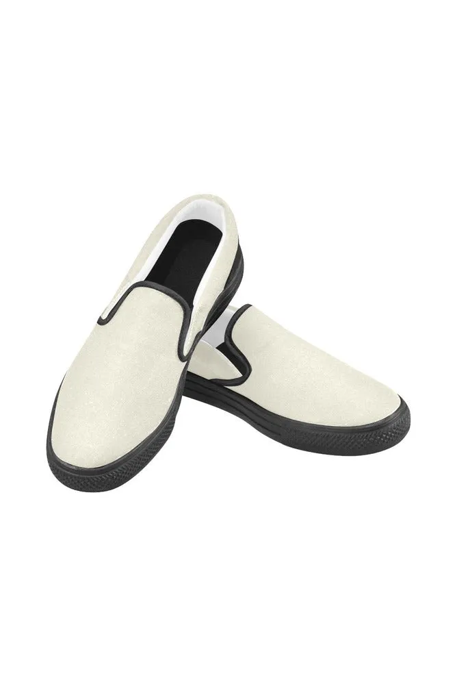 Eggshell Men's Slip-on Canvas Shoes (Model 019)