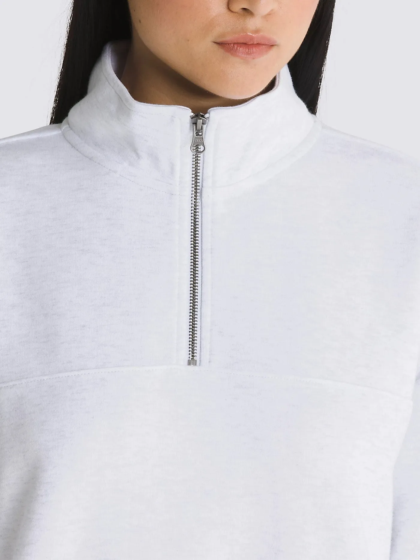 Elevated Double Knit Mock Neck Zip Sweatshirt