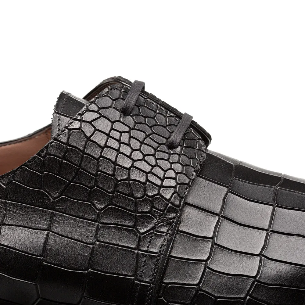 Embossed Croc Derby