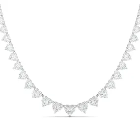 Graduated Heart Shape Diamond Necklace