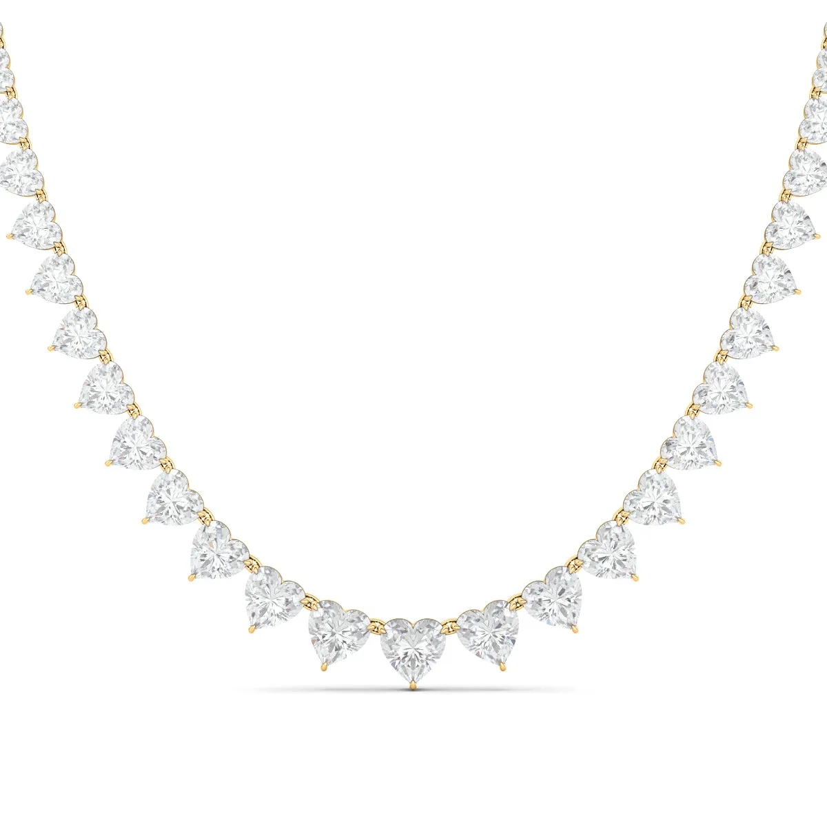 Graduated Heart Shape Diamond Necklace