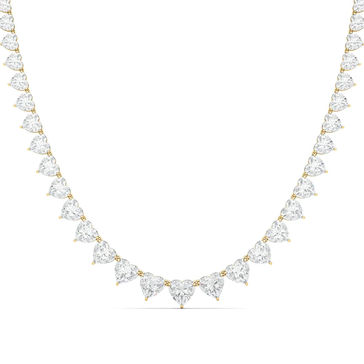 Graduated Heart Shape Diamond Necklace