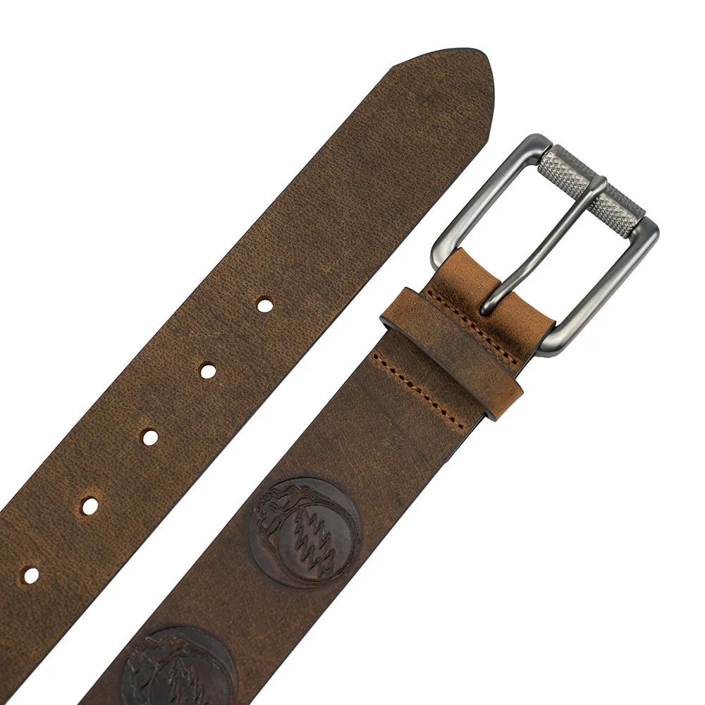 Grateful Dead | Premium Leather Belt | Embossed Steal Your Face