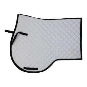 High Point 'Advantage' Saddle Pad in White w/Black Trim - Full