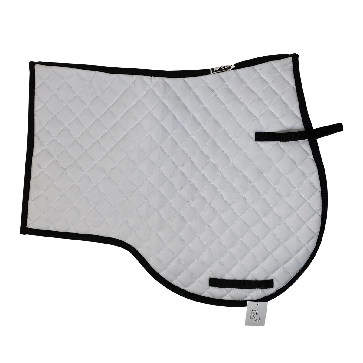 High Point 'Advantage' Saddle Pad in White w/Black Trim - Full