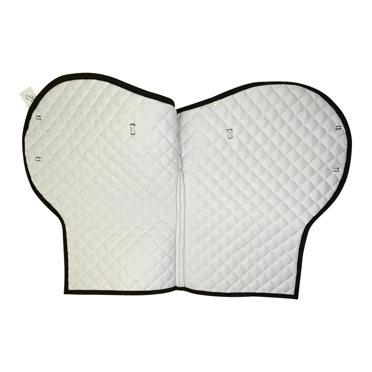 High Point 'Advantage' Saddle Pad in White w/Black Trim - Full