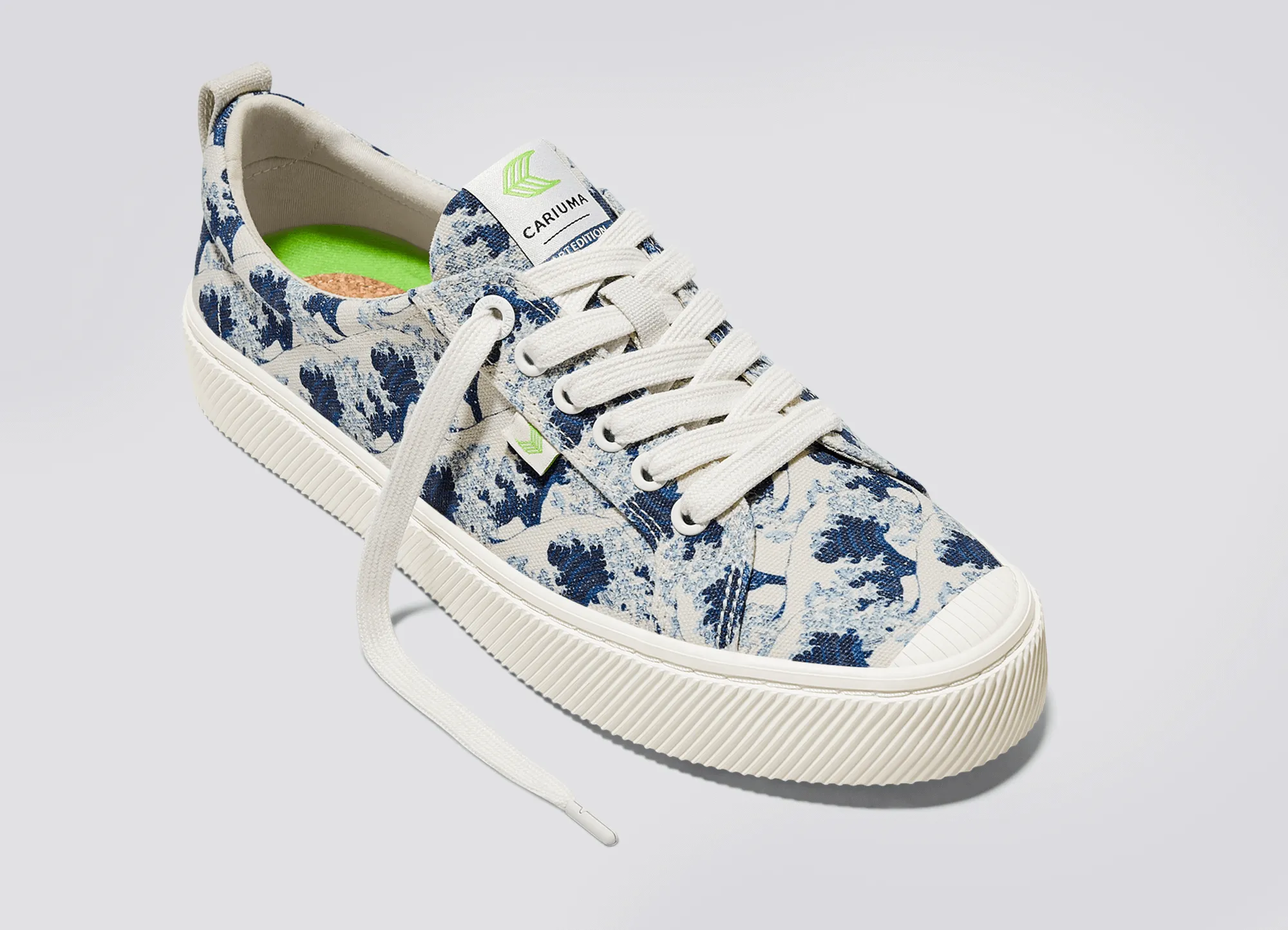 Hokusai OCA Low Wave off Kanagawa Print Canvas Sneaker Women