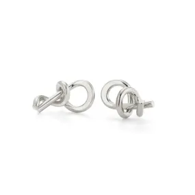 Hooked Up Earrings, Silver