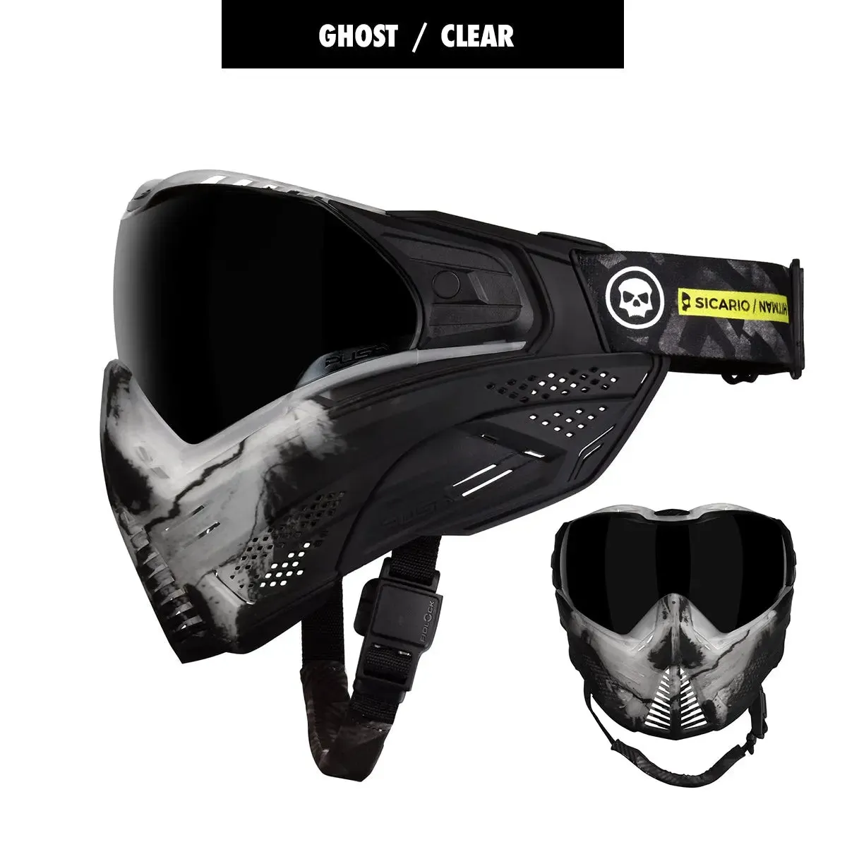 INFAMOUS "CLEAR" GHOST SKULL LE UNITE PUSH GOGGLE