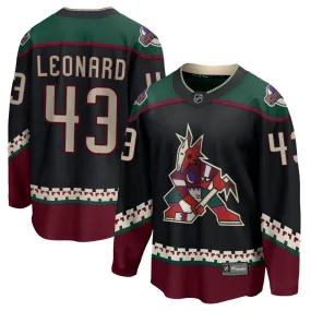 John Leonard Arizona Coyotes Fanatics Branded 2021/22 Home Breakaway Jersey - Black