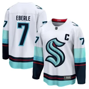 Jordan Eberle Seattle Kraken Fanatics Branded Away Breakaway Jersey - White