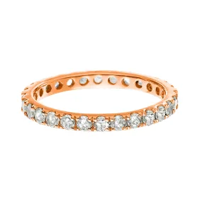 Josephine Band Rose Gold White Diamond 2mm