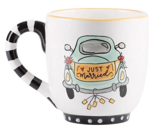 Just Married Happily Ever After Ceramic Mug