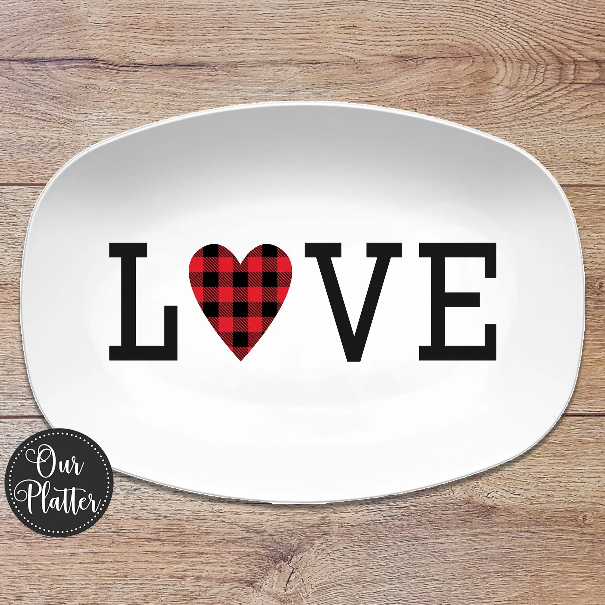 Love Heart Personalized Platter