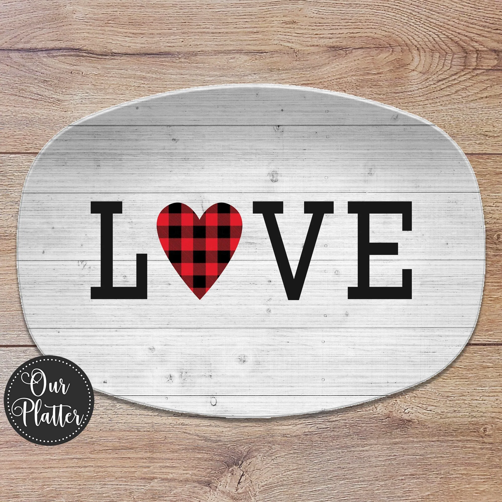 Love Heart Personalized Platter