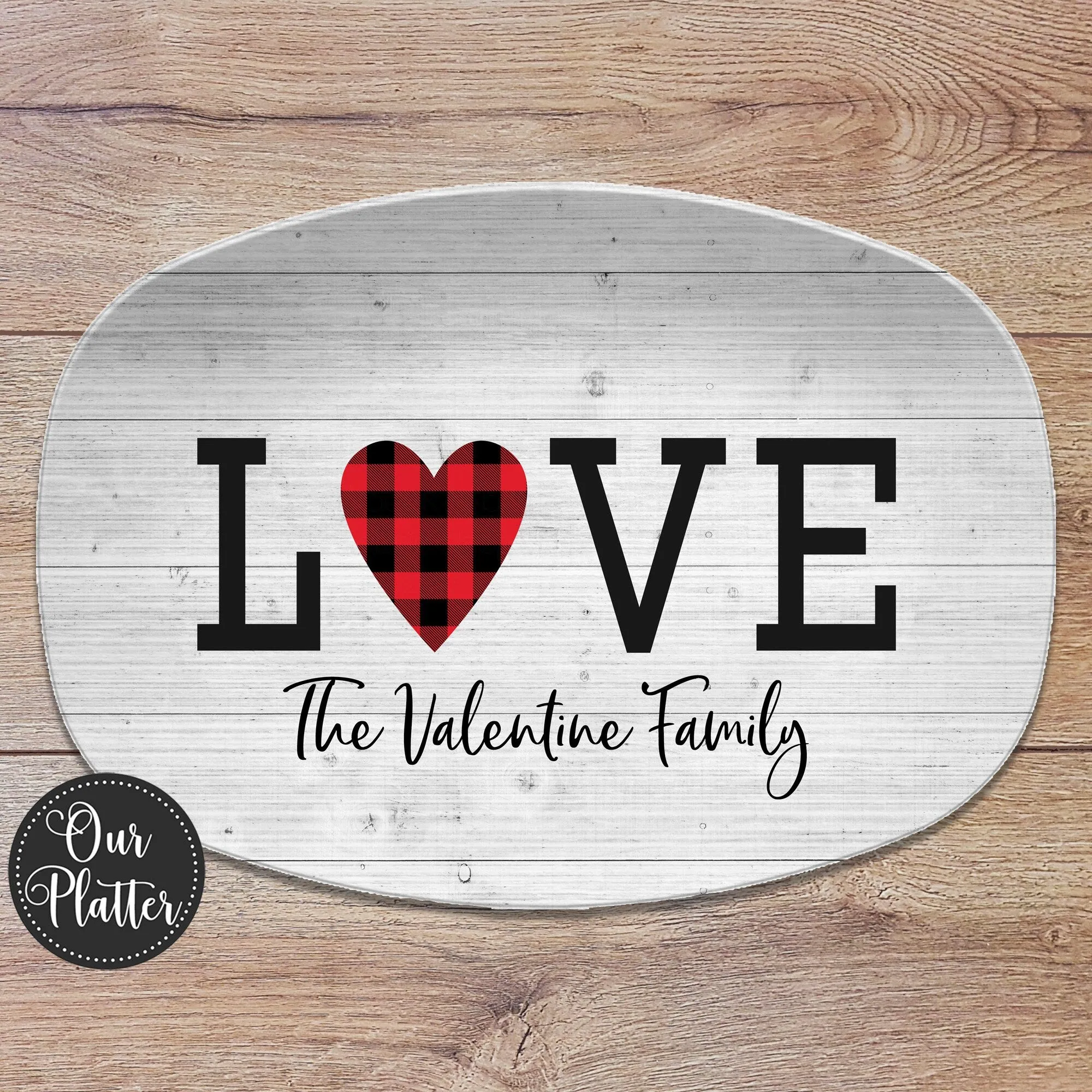 Love Heart Personalized Platter